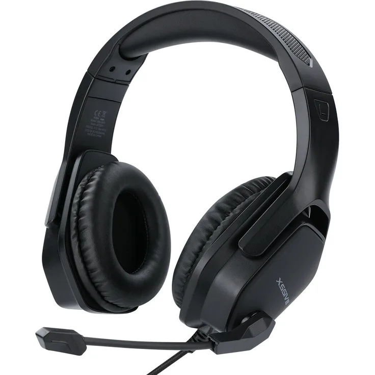 Xssive Premium Gaming GH3 Headset 3.5mm Jack Dynamic Treibers Mikrofon kompatibel mit PC Laptop Windows PS5 PS4 Xbox Switch Schwarz