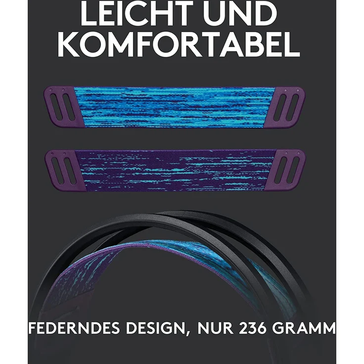 Logitech G535 Lightspeed, Kopfhörer Over-Ear, USB, Discord (981-000972) – Bild 3