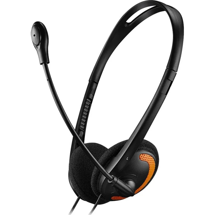 Canyon Headset HS-01 2x3,5mm Audio Mikrofon Black, Orange (CNS-CHS01BO)