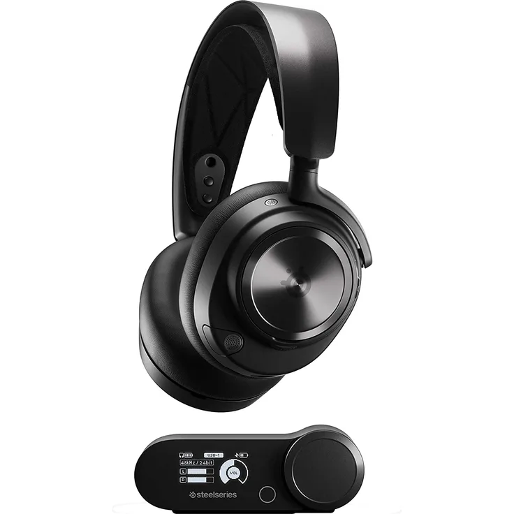 SteelSeries Arctis Nova Pro Wireless Gaming-Headset, ANC, USB-C, Klinke, Schwarz (61520)