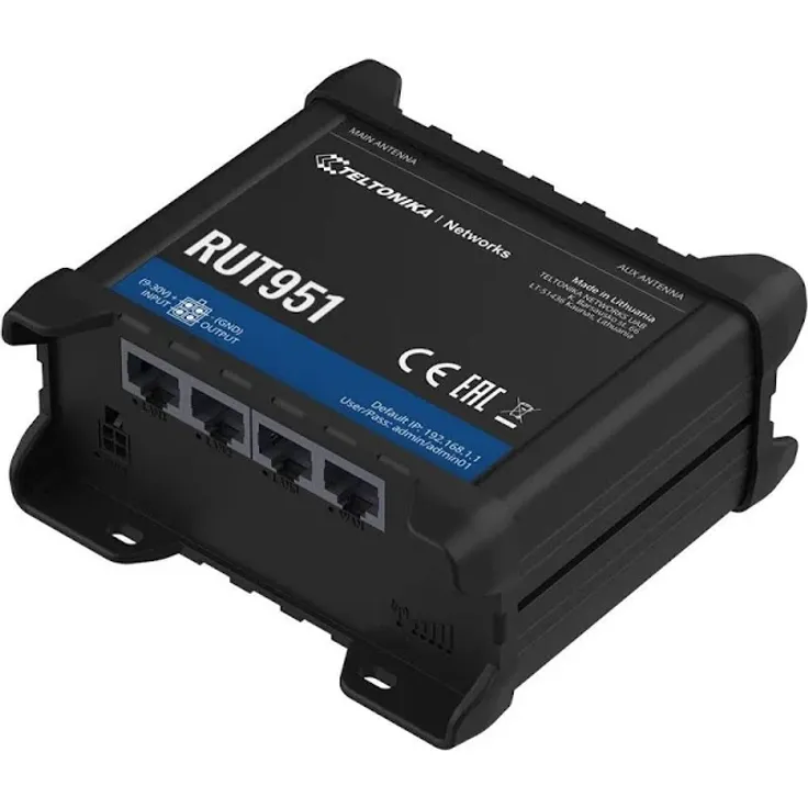 Teltonika Industrieller kompakter 4G-LTE Dual SIM Router, mit Ethernet & I-O LTE - 3G Router (RUT951)