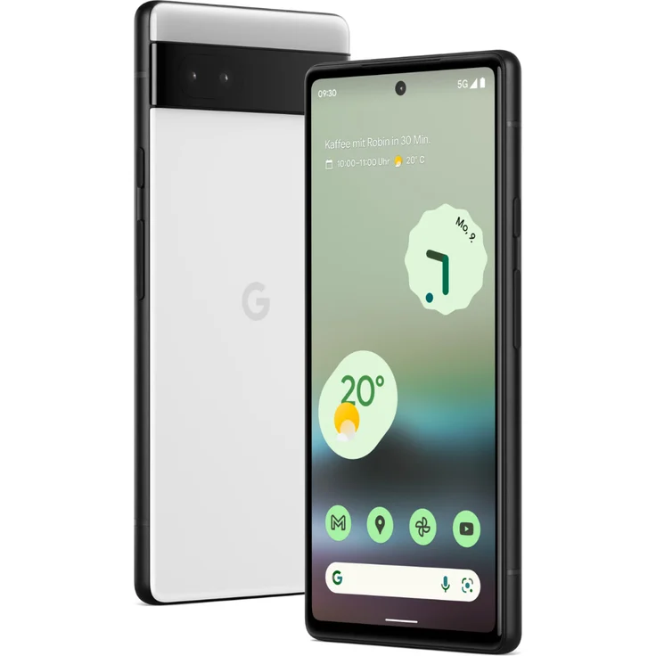 Google Pixel 6a 5G Smartphone 15,49cm (6,1 Zoll) OLED-Display, 128GB interner Speicher, 6GB RAM, Dual-SIM, Android 12, Chalk – Bild 8
