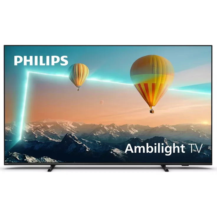 Philips 55PUS8007-12 139 cm (55 Zoll) LED Ambilight Smart TV (Ultra HD, Dolby Vision, HDR10+, HDR10, HLG) HD-Triple-Tuner (Sat, Antenne, Kabel) Modelljahr 2022 Energieklasse F (DE-Modell)