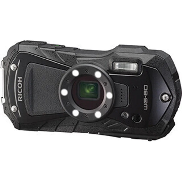 Ricoh WG-80 Outdoor-Kamera (5x opt. Zoom, 7,2x digit. Zoom, 16MP, Full HD), schwarz – Bild 2