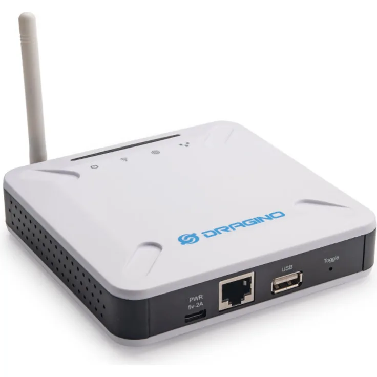 Dragino LPS8 - EU868-IN865 Band - Gateway - 100Mb LAN, LoRaWAN - Wi-Fi, LoRaWAN - 2.4 GHz