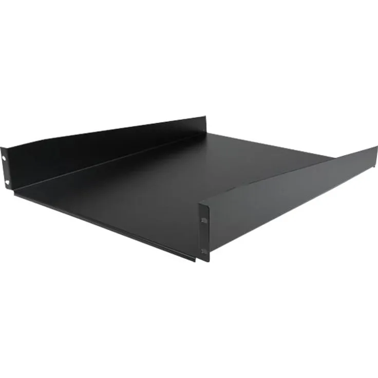 StarTech.com 2 HE 19 Fest montierbarer Fachboden für Server Rack- Schrank bis 22 Kg - Fachboden für Serverschrank 2HE 19 Zoll 55 cm Tief - Rack - Regal - Schwarz - 2U