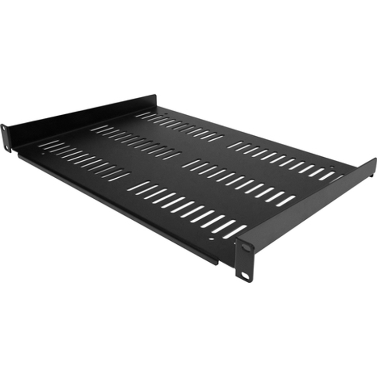 StarTech.com 1U Server Rack Shelf - Universal Vented Rack Mount Cantilever Tray for 48,30cm (19-'-') Network Equipment Rack & Cabinet - Durable Design - Weight Capacity 55lb-25kg - 30,50cm (12-'-') Deep Shelf, Black (SHELF-1U-12-FIXED-V) - Rack - Regal - S - Preisvergleich