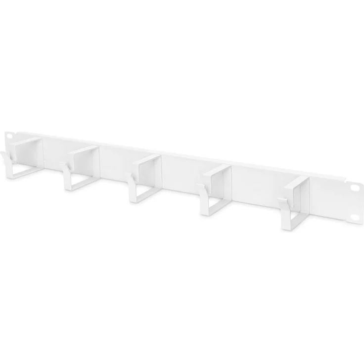 Rangierpanel 1HE 5x Bügel 5x Kabelführungsbügel, RAL7035 – Bild 1