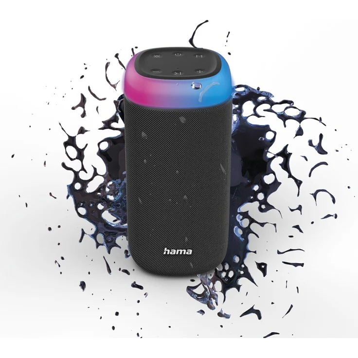 Hama Shine 2.0, 2.0 Stereo Bleutooth Lautsprecher, spritzwassergeschützt, IPX4, schwarz – Bild 6