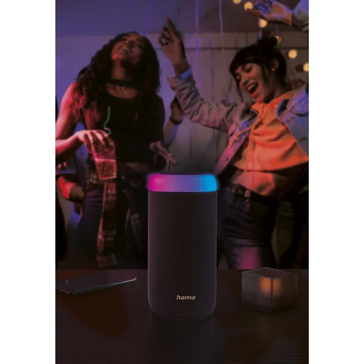 Hama Shine 2.0, 2.0 Stereo Bleutooth Lautsprecher, spritzwassergeschützt, IPX4, schwarz – Bild 7