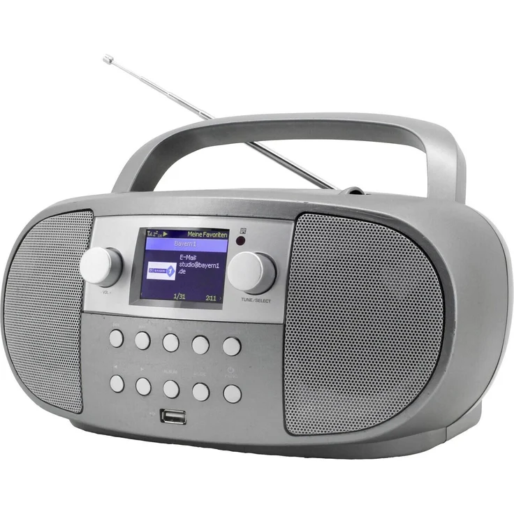 Soundmaster SCD7600, Digitalradio, (UPnP, Streaming, DAB, DAB+, Webradio), LCD, silber – Bild 3