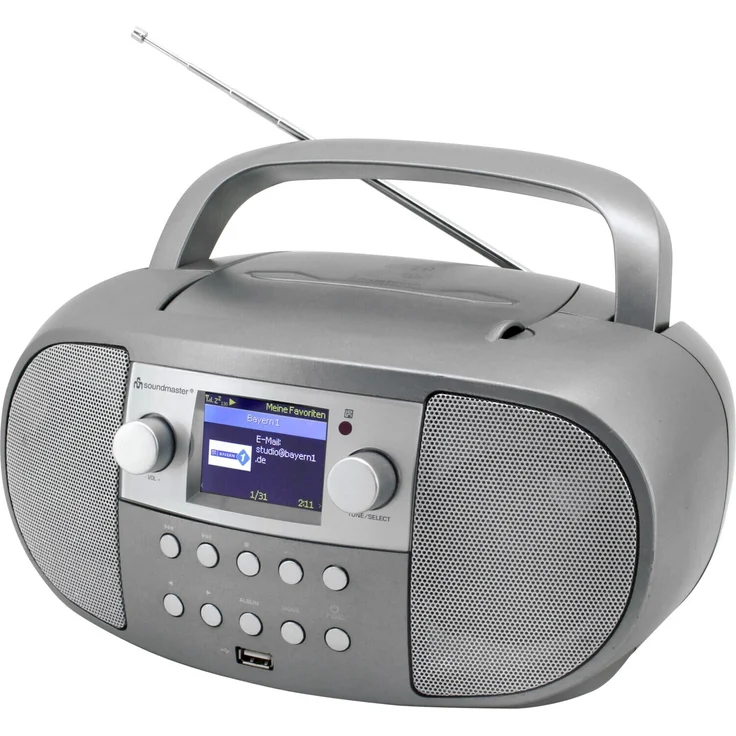 Soundmaster SCD7600, Digitalradio, (UPnP, Streaming, DAB, DAB+, Webradio), LCD, silber – Bild 1