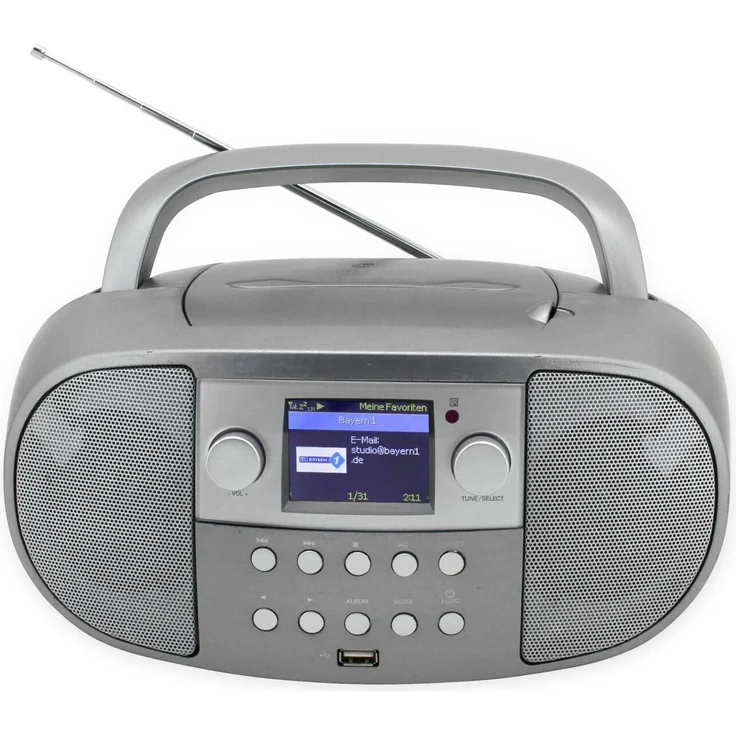 Soundmaster SCD7600, Digitalradio, (UPnP, Streaming, DAB, DAB+, Webradio), LCD, silber – Bild 2