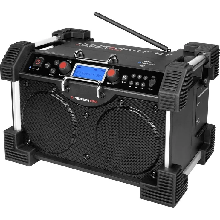PerfectPro Rockhart BT Digitalradio, (Streaming, UKW (FM), DAB+), LCD, schwarz – Bild 1