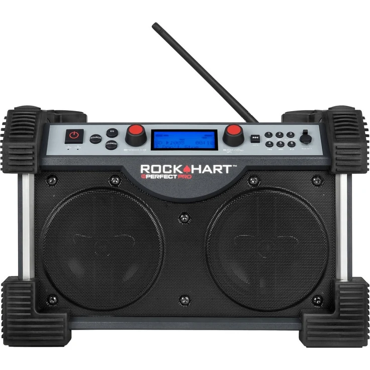 PerfectPro Rockhart BT Digitalradio, (Streaming, UKW (FM), DAB+), LCD, schwarz – Bild 3