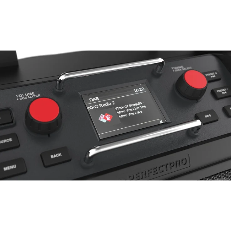 PerfectPro Rockpro RP2 Baustellenradio, (Streaming, UKW (FM), DAB+), LED, schwarz – Bild 3