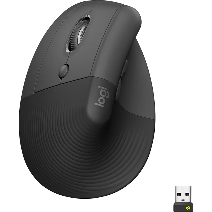 Logitech Lift for Business vertical mouse Bluetooth 2.4 GHz graphite Vertical mouse (Schwarz) (910-006495) – Bild 6