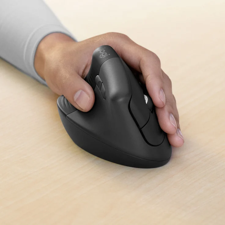 Logitech Lift for Business vertical mouse Bluetooth 2.4 GHz graphite Vertical mouse (Schwarz) (910-006495) – Bild 10