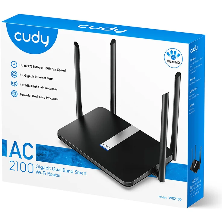 Cudy WR2100 WLAN Router 2.4GHz, 5GHz 2100 MB-s – Bild 3
