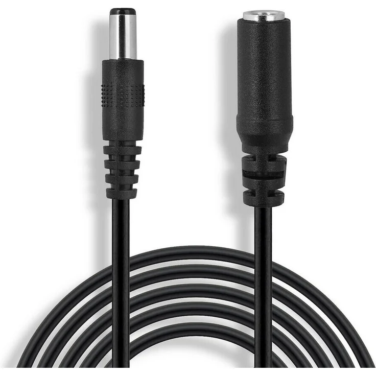 Wicked Chili 3m DC-Verlängerungskabel geeignet für AVM FRITZ!Box 7530 AX, 7530, 6820 LTE, 4020, 7520, 6850, 4040 - WLAN-Router Strom Verlängerung (2.5 x 5.5 mm) schwarz – Bild 1