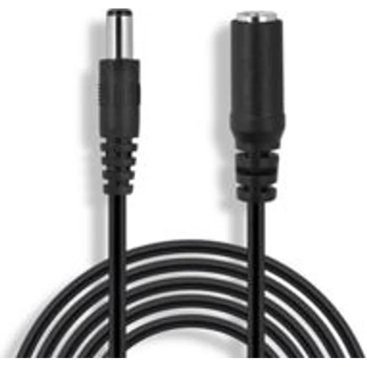 Wicked Chili 3m DC-Verlängerungskabel geeignet für AVM FRITZ!Box 7583, 7582, 7580, 6890 WLAN-Router Strom Netzteil Ladekabel Stecker Kabel Verlängerung (2.5 x 5.5 mm) schwarz