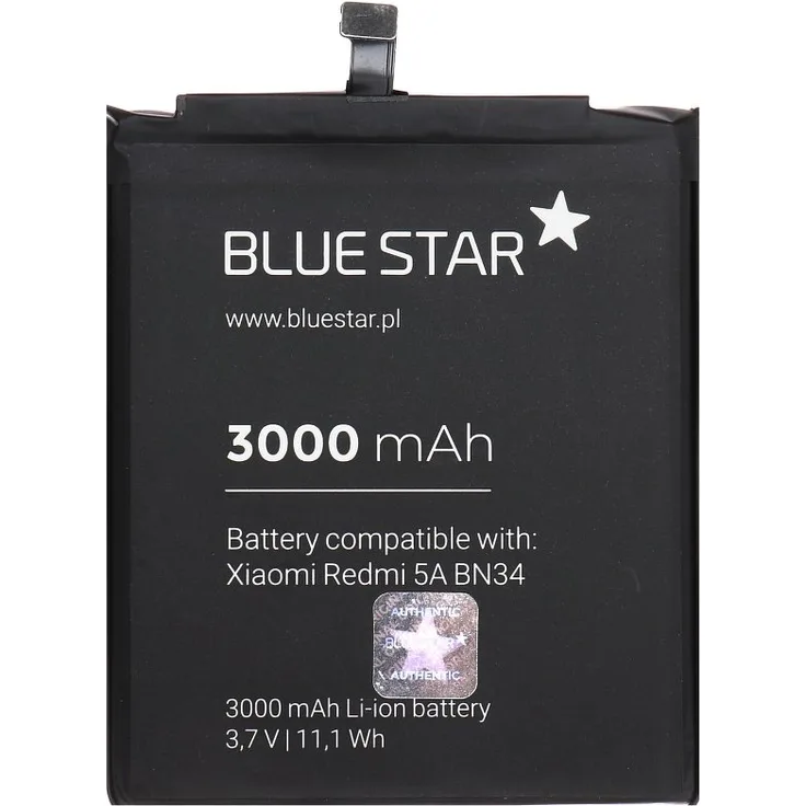 Bluestar Akku Ersatz kompatibel mit Xiaomi Redmi 5A 3000mAh Li-lon Austausch Batterie Accu BN34