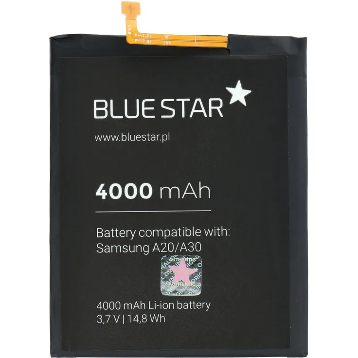 Bluestar Akku Ersatz kompatibel mit SAMSUNG GALAXY A20-A30-A30S-A50 4000mAh Li-lon Austausch Batterie Accu EB-BA505ABU