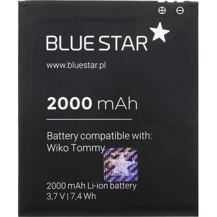 Bluestar Akku Ersatz kompatibel mit Wiko Tommy - Tommy 2 2000mAh Li-lon Austausch Batterie Accu Wiko 4901