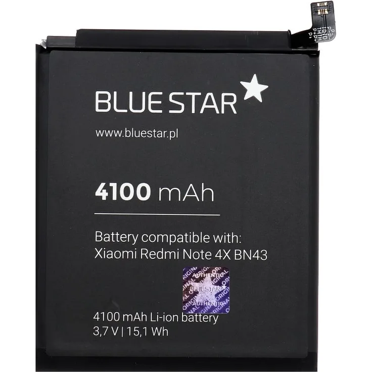 Bluestar Akku Ersatz kompatibel mit Xiaomi Redmi Note 4X 4100mAh Li-lon Austausch Batterie Accu BN43