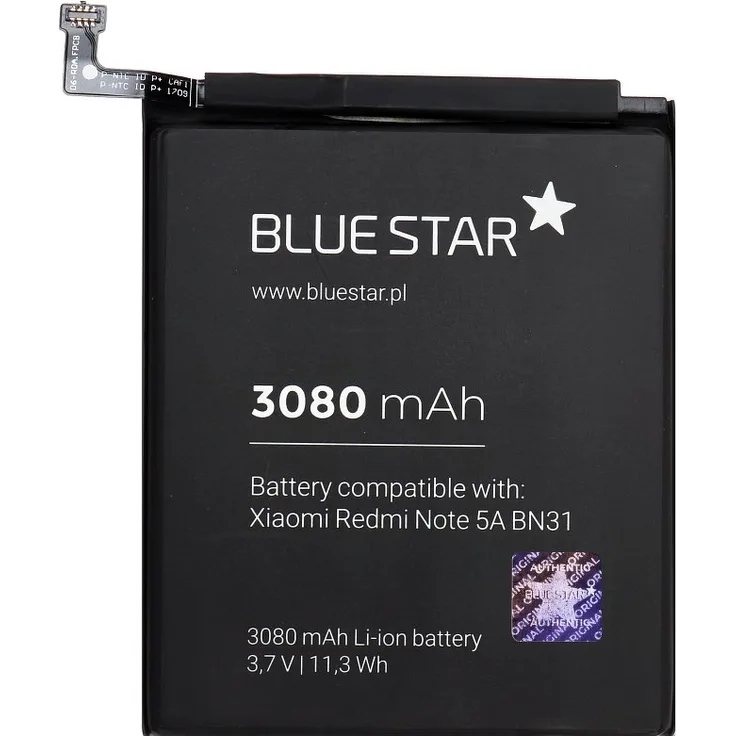 Bluestar Akku Ersatz kompatibel mit Xiaomi Redmi Note 5A - 5X 3080mAh Li-lon Austausch Batterie Accu BN31