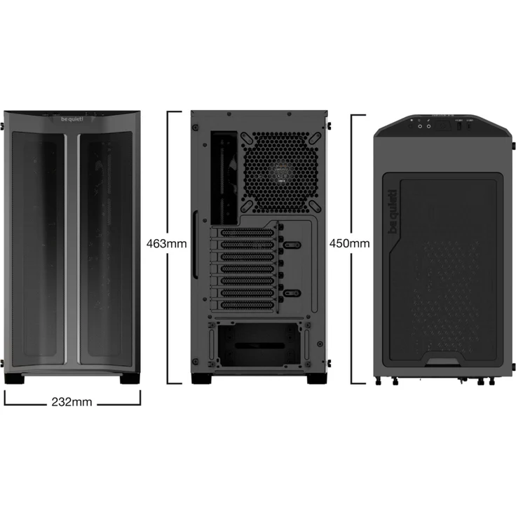 be quiet! PURE BASE 500 FX Schwarz, Midi Tower, mit Seitenfenster, ohne Netzteil (BGW43) – Bild 5