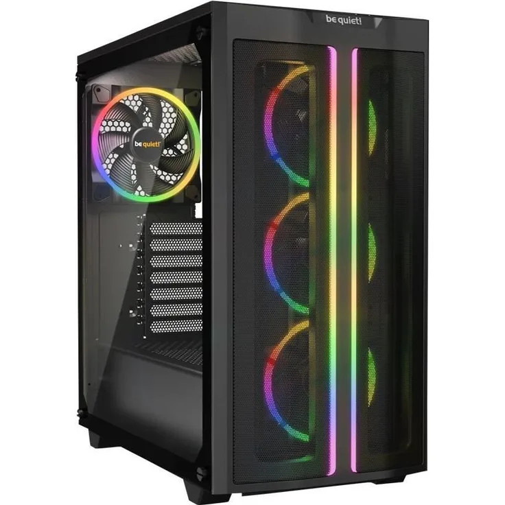 be quiet! PURE BASE 500 FX Schwarz, Midi Tower, mit Seitenfenster, ohne Netzteil (BGW43)