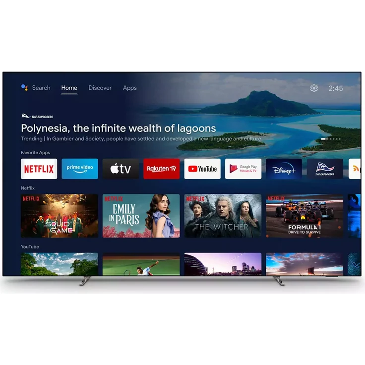 Philips 55OLED707-12 139 cm (55 Zoll) OLED Ambilight Smart TV (Ultra HD, Dolby Vision, OLED) HD-Triple-Tuner (Sat, Antenne, Kabel) Modelljahr 2022 Energieklasse G (DE-Modell) – Bild 5