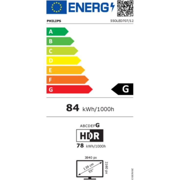 Philips 55OLED707-12 139 cm (55 Zoll) OLED Ambilight Smart TV (Ultra HD, Dolby Vision, OLED) HD-Triple-Tuner (Sat, Antenne, Kabel) Modelljahr 2022 Energieklasse G (DE-Modell) – Bild 9