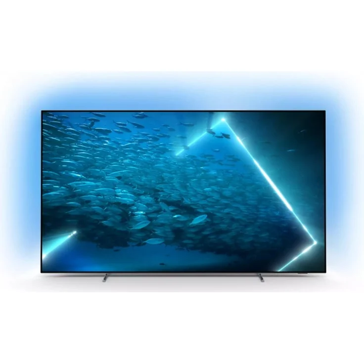 Philips 55OLED707-12 139 cm (55 Zoll) OLED Ambilight Smart TV (Ultra HD, Dolby Vision, OLED) HD-Triple-Tuner (Sat, Antenne, Kabel) Modelljahr 2022 Energieklasse G (DE-Modell) – Bild 2