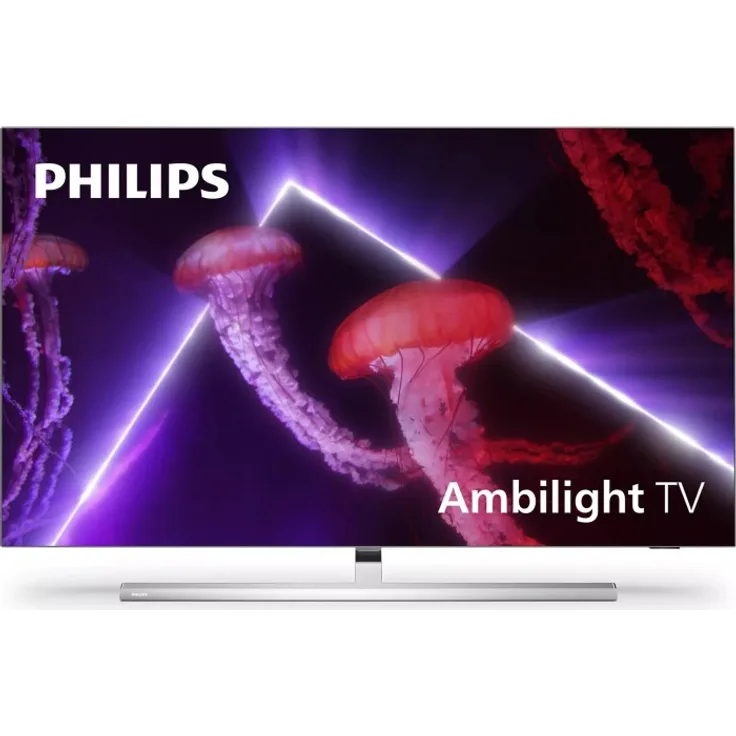 Philips 55OLED807-12 139 cm (55 Zoll) Ambilight OLED Smart TV (Ultra HD, Dolby Vision, OLED) HD-Triple-Tuner (Sat, Antenne, Kabel) Modelljahr 2022 Energieklasse G (DE-Modell)