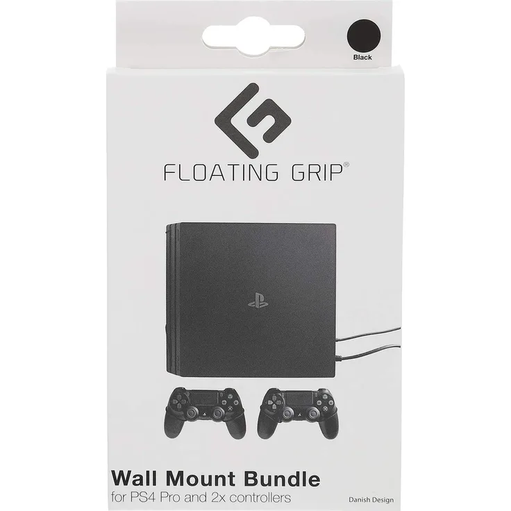 Floating Grip PS4 Pro Wall Mount Bundle, schwarz 