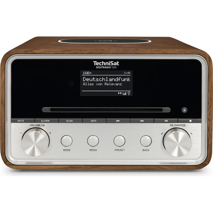 TechniSat DIGITRADIO 586 CD-Radio, (Spotify, Streaming, DAB, DAB+, Webradio), OLED, braun, weiß – Bild 4