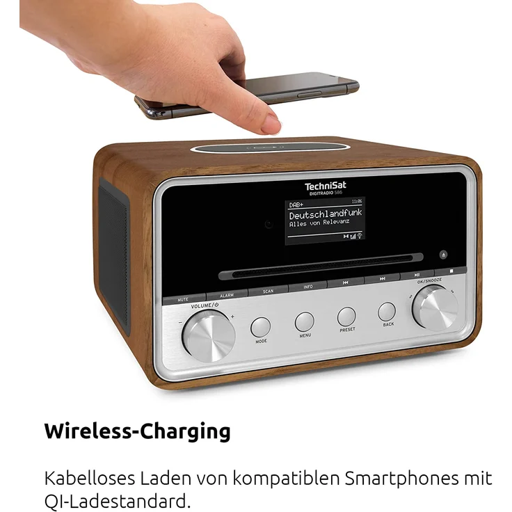 TechniSat DIGITRADIO 586 CD-Radio, (Spotify, Streaming, DAB, DAB+, Webradio), OLED, braun, weiß – Bild 2