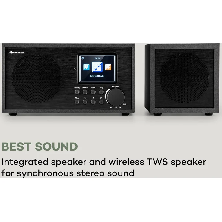 Auna Silver Star Mini Two Internetradio, (Streaming, DAB+, FM, Webradio), TFT, schwarz – Bild 3