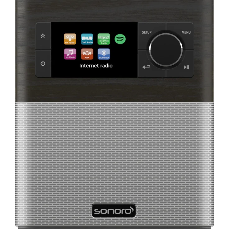 Sonoro SonoroSTREAM Digitalradio, (Multiroom, Spotify, UPnP, Streaming, DLNA, DAB, DAB+, UKW (FM), Webradio), TFT, schwarz, silber – Bild 1