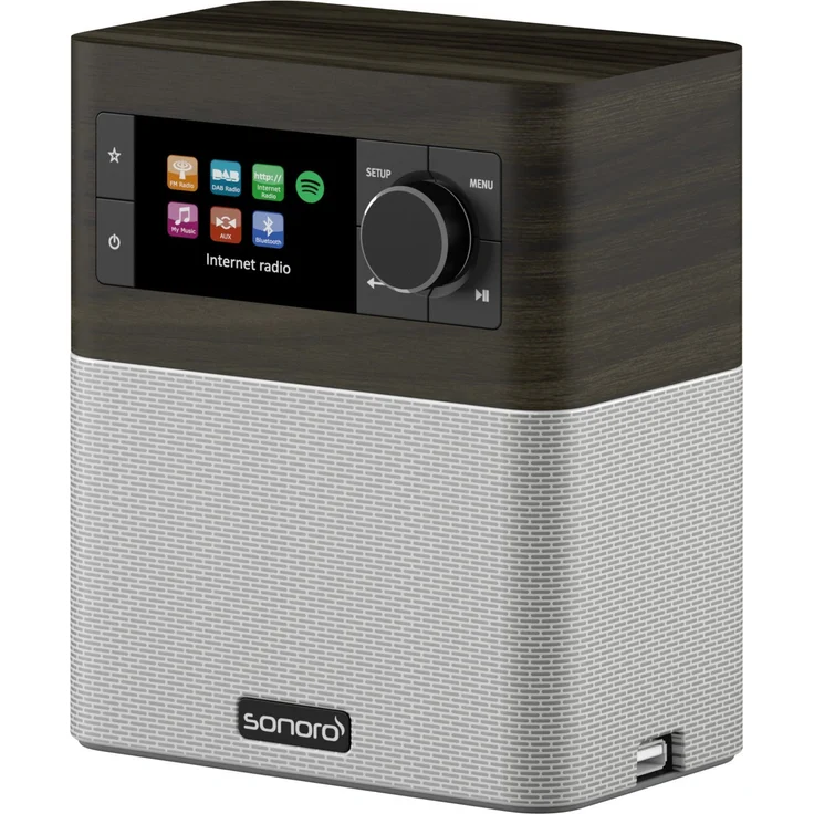 Sonoro SonoroSTREAM Digitalradio, (Multiroom, Spotify, UPnP, Streaming, DLNA, DAB, DAB+, UKW (FM), Webradio), TFT, schwarz, silber – Bild 2