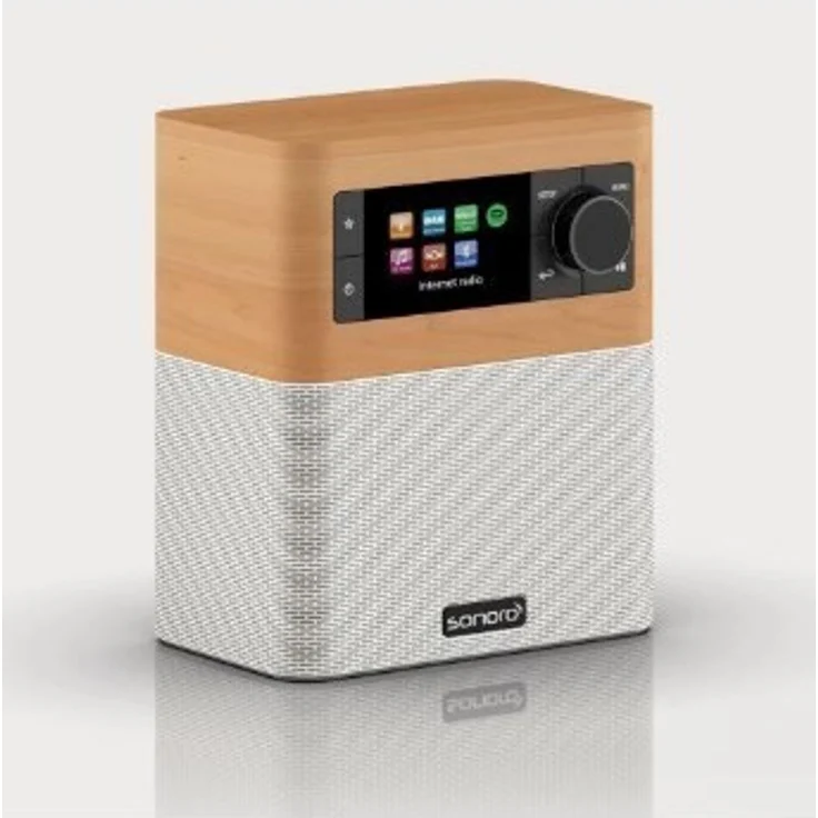 Sonoro SonoroSTREAM Digitalradio, (Multiroom, Spotify, UPnP, Streaming, DLNA, DAB, DAB+, UKW (FM), Webradio), TFT, weiß, braun – Bild 3