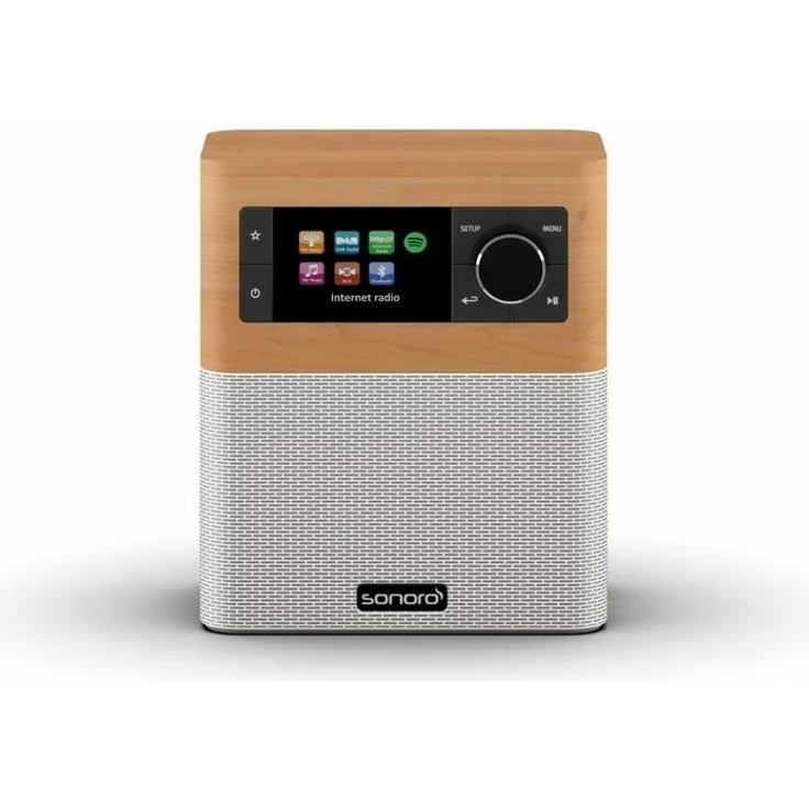 Sonoro SonoroSTREAM Digitalradio, (Multiroom, Spotify, UPnP, Streaming, DLNA, DAB, DAB+, UKW (FM), Webradio), TFT, weiß, braun – Bild 2