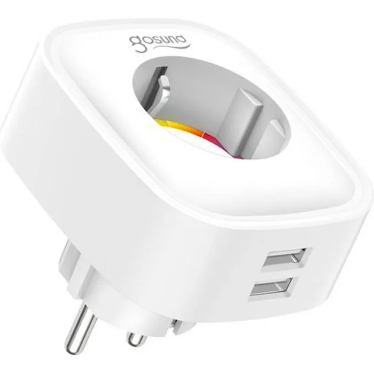 Gosund Smart Plug SP112, Smart Wi-Fi Plug, WLAN Steckdose mit 2x USB-A, weiß