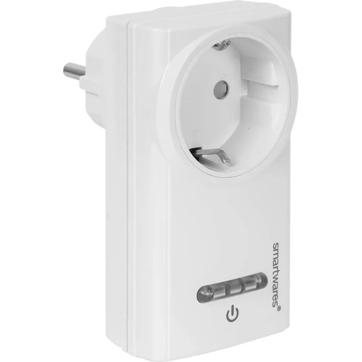 Smartwares Steckdosendimmer Funksteckdose fernbedienbarer Zwischenstecker für App & Alexa