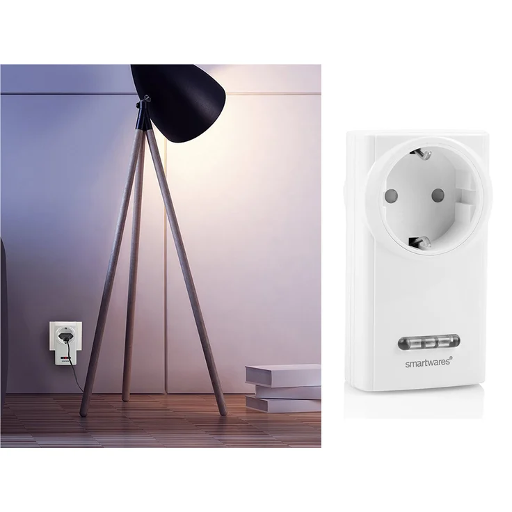 Smartwares Steckdosendimmer Funksteckdose fernbedienbarer Zwischenstecker für App & Alexa – Bild 2