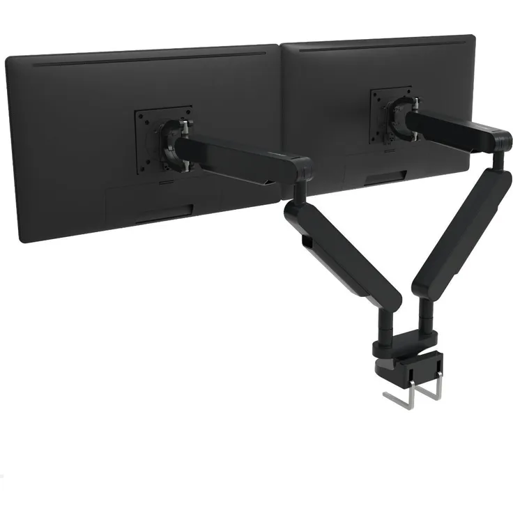 Bachmann ZG2 Dual Monitor Tischhalterung mit Tischklemme, schwarz (945.010)