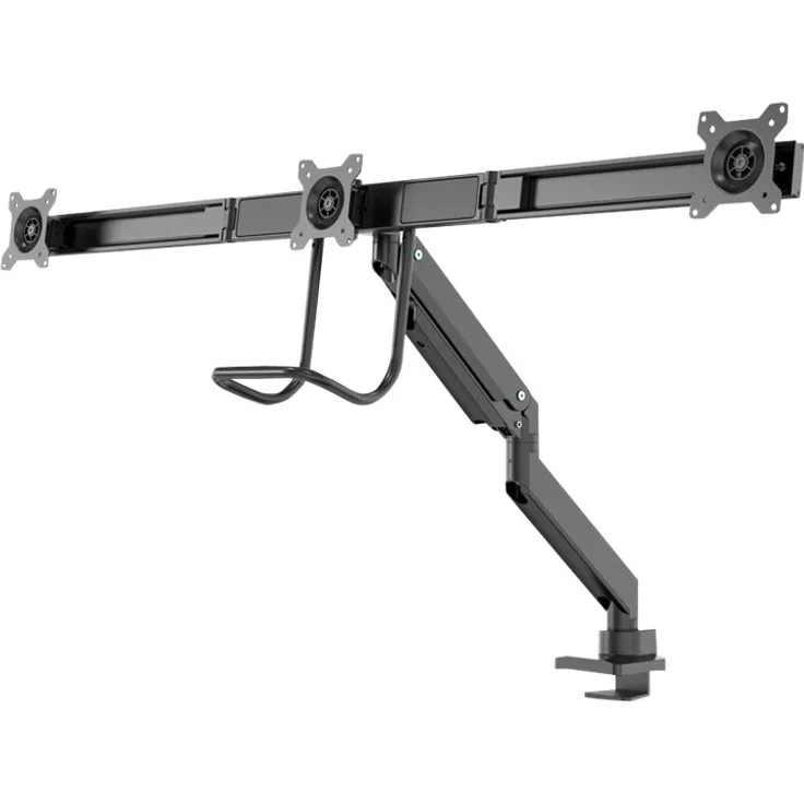 Neomounts by Newstar Select NM-D775DX3 Befestigungskit für 3 LCD-Anzeigen (full-motion) Schwarz Bildschirmgröße: 43.2-61 cm (17 Zoll-24 Zoll) Klemmmontage, Tülle, Tischmontage (NM-D775DX3BLACK)