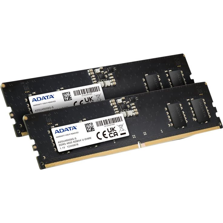 16GB Adata DDR5-4800MHz (2x8GB) DIMM 288-PIN PC5-38400 - ungepuffert
